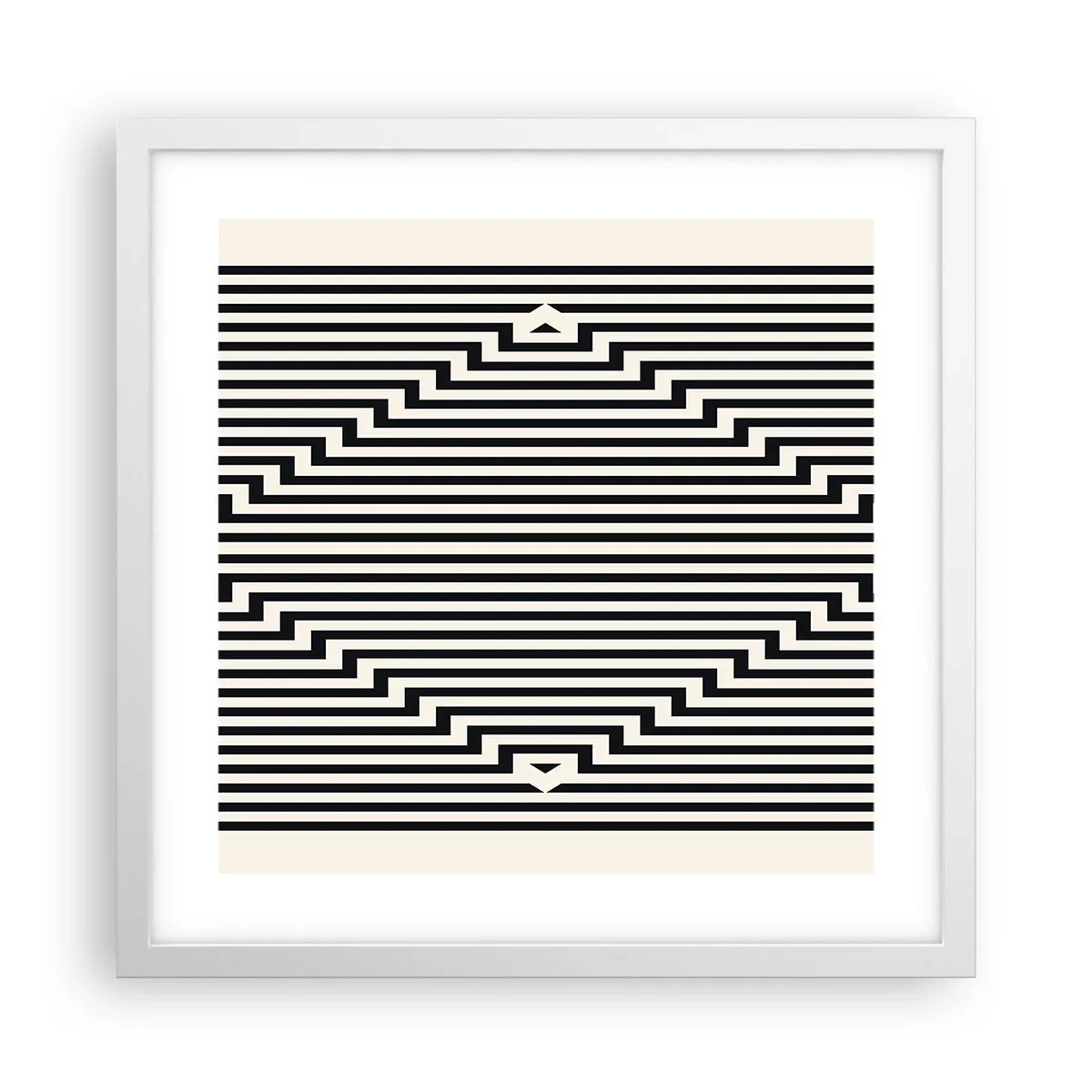 Poster in white frmae - Geometrical Illusion - 40x40 cm
