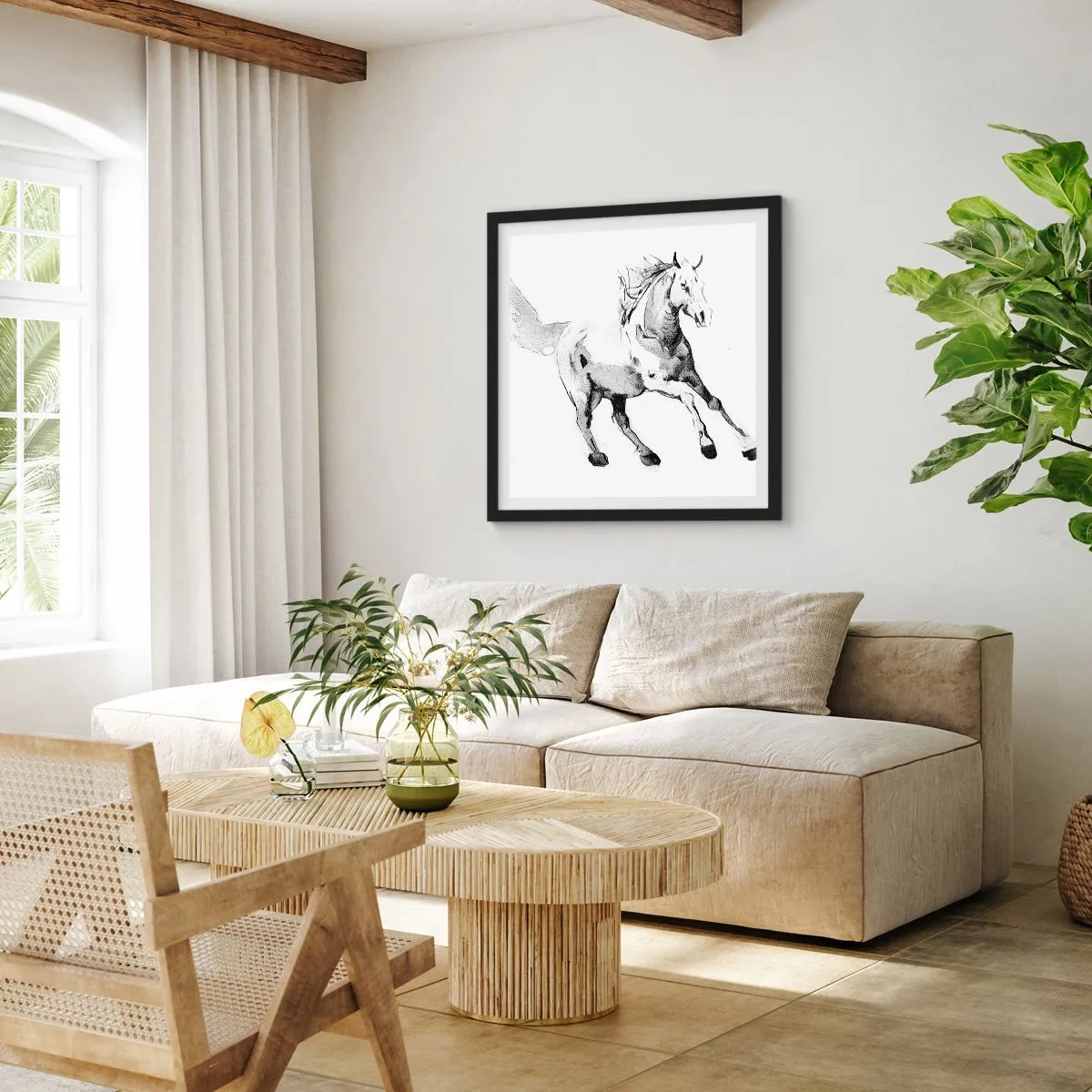 Poster in black frame - Untamed Soul - 60x60 cm