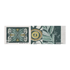 Photo Wallpaper Sample Premium Canvas - Like a Folklore Cutout - Boho, Pattern, Botany - 100x30 cm