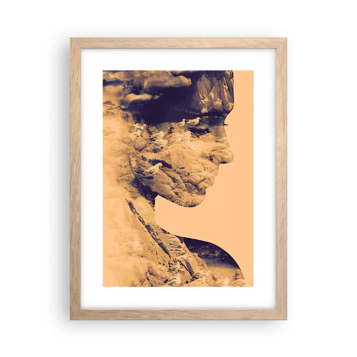 Poster in light oak frame - Naturally Beautiful - 30x40 cm