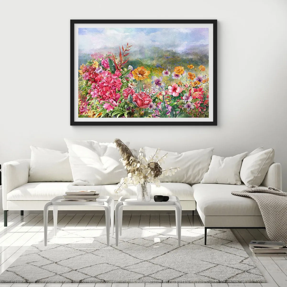 Poster in black frame - Garden which Went Crazy - 100x70 cm
