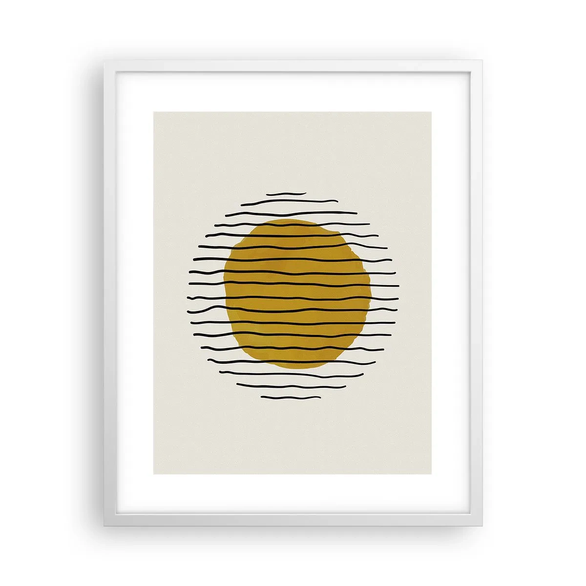 Poster in white frmae - Abstract Shivering from Heat - 40x50 cm