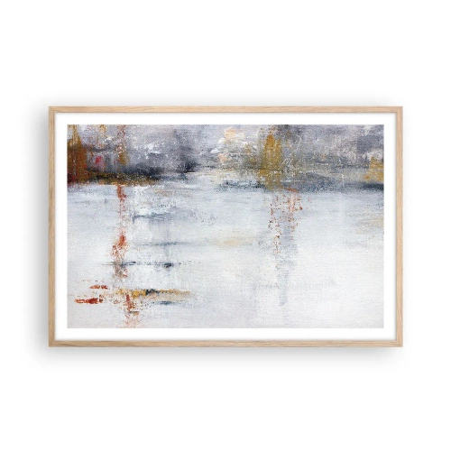 Poster in light oak frame - Behind a Curtain of Air - 91x61 cm