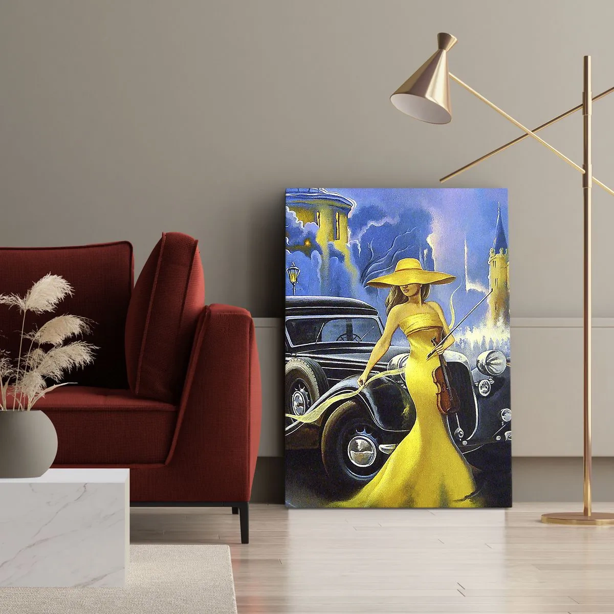 Canvas picture - Nocturne for Violin and Love - 80x120 cm