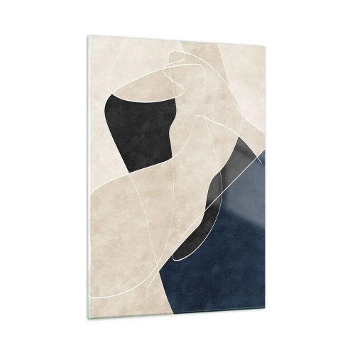 Glass picture - Abstract Composition - Contrast of Colours - 50x70 cm
