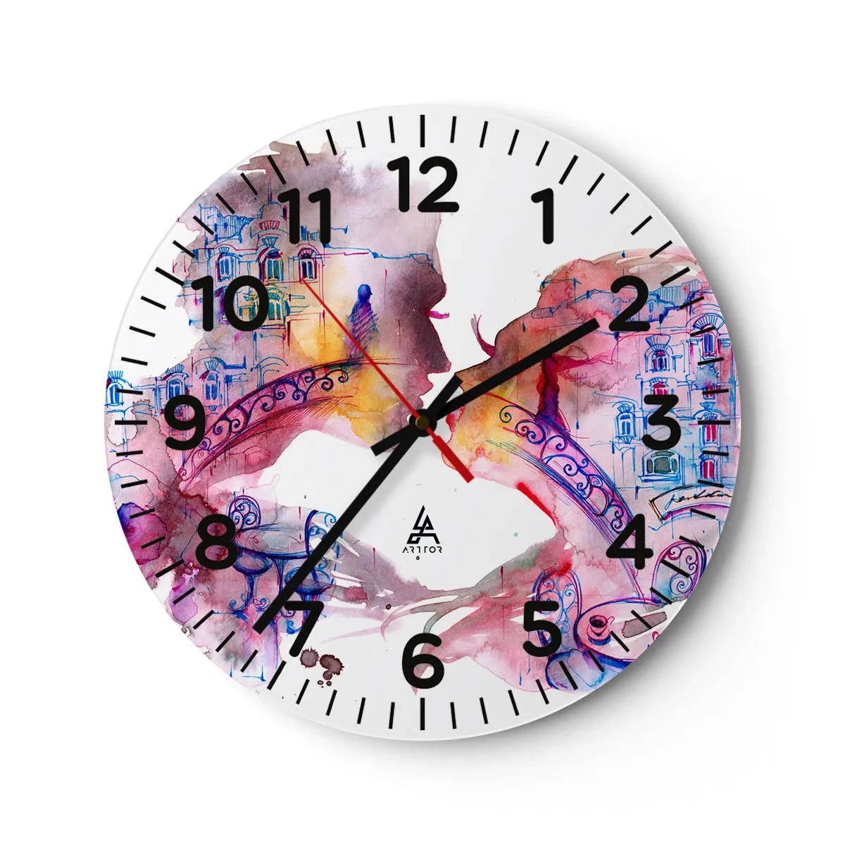 Wall clock - Clock on glass - Secret Bridge Of Sighs - 30x30 cm