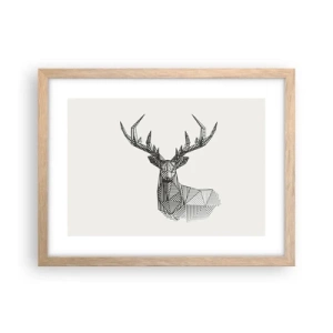 Poster in light oak frame - Derr in Cubist Style - 40x30 cm