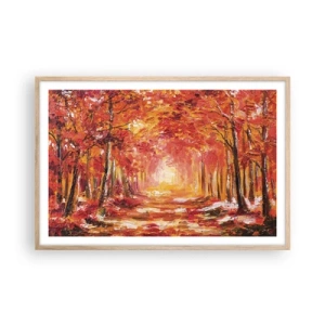 Poster in light oak frame - Copper Forest - 91x61 cm
