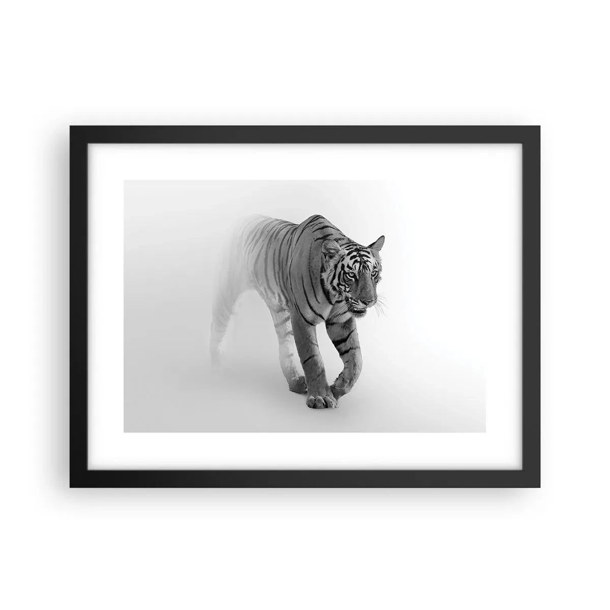 Poster in black frame - Crouching in Fog - 40x30 cm