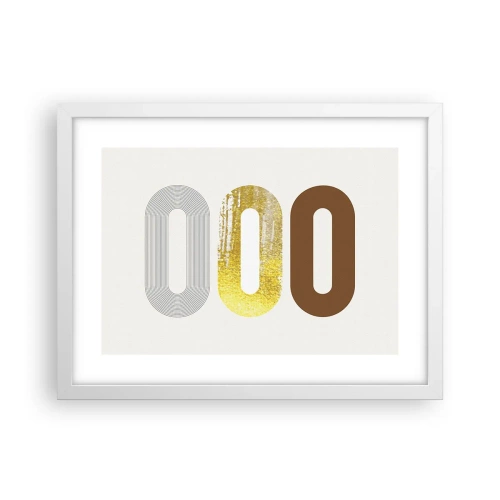 Poster in white frmae - Ooo! - 40x30 cm