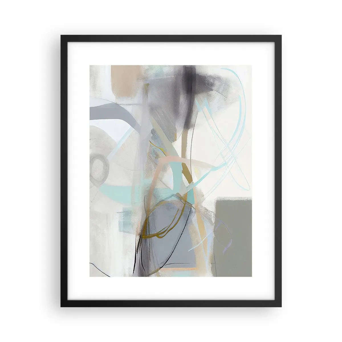 Poster in black frame - Foggy Abstract - 40x50 cm