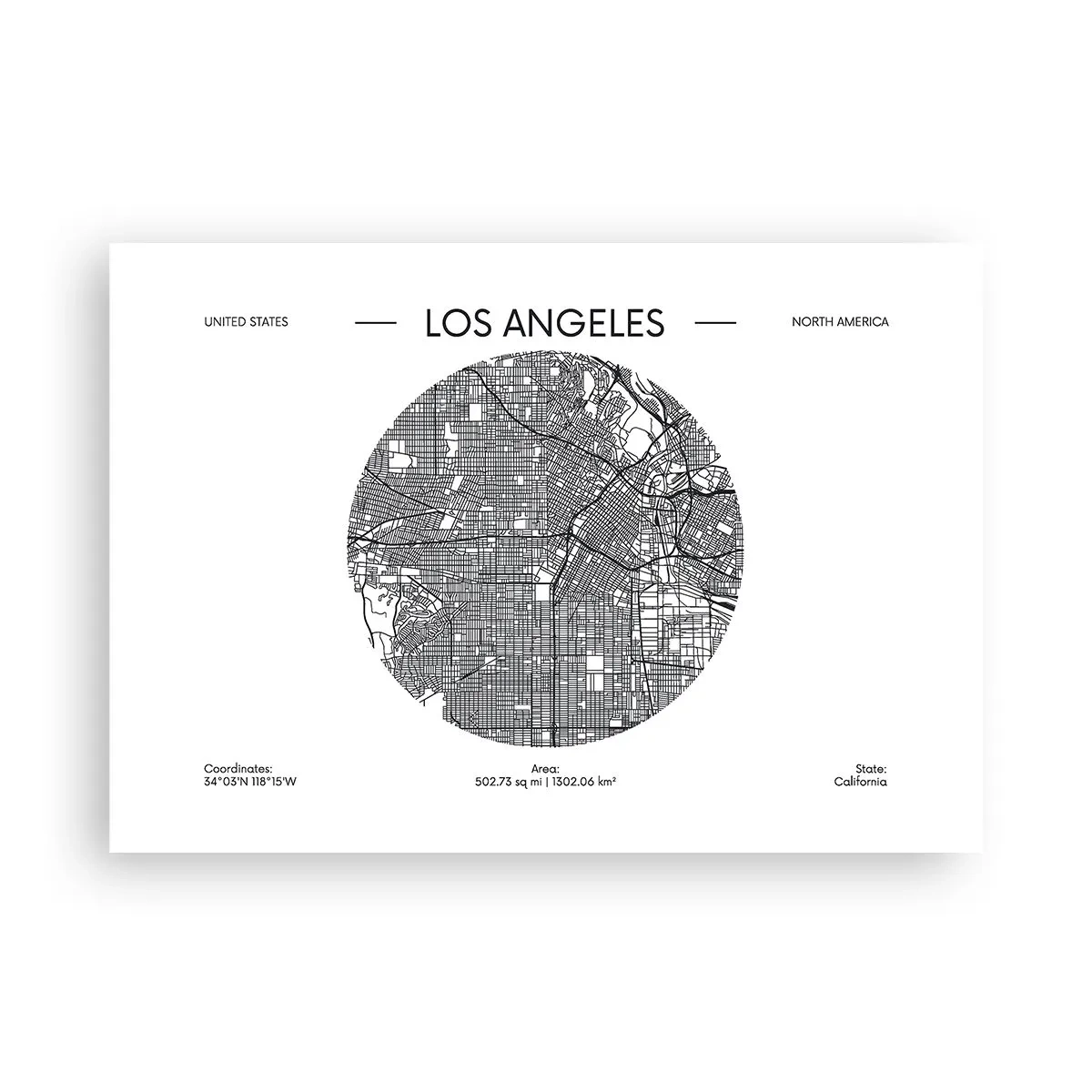 Poster - Anatomy of Los Angeles - 100x70 cm