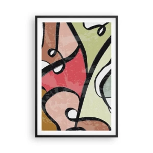 Poster in black frame - Pirouettes Among Colours - 61x91 cm