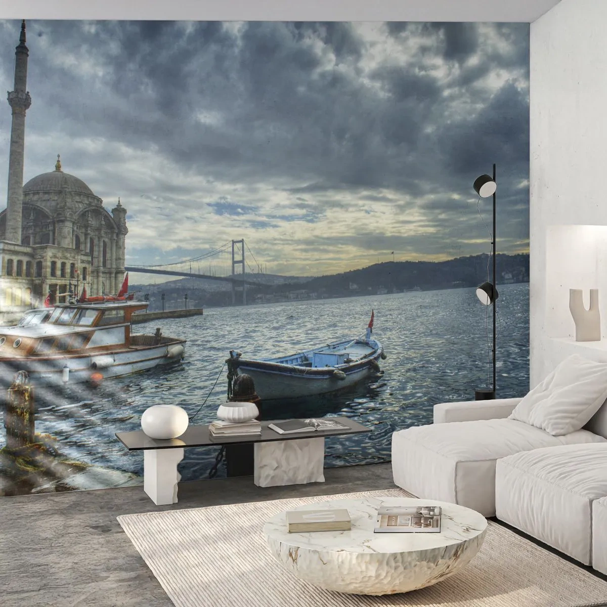 Photo Wallpaper Premium Canvas - Between Worlds - City, Istanbul, Türkiye - 200x140 cm