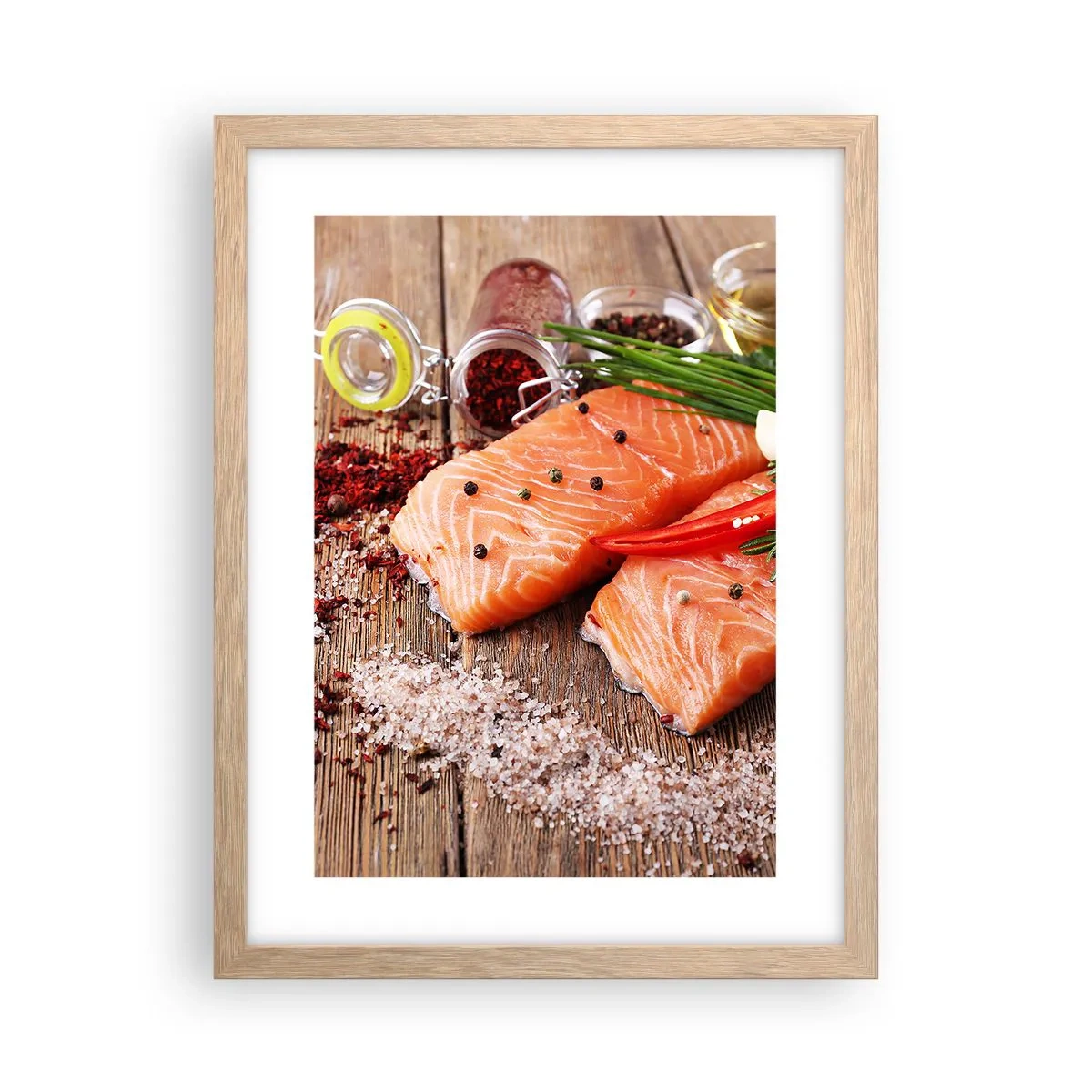 Poster in light oak frame - Norwegian Adventure in the Kitchen - 30x40 cm