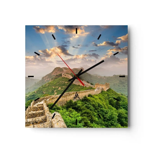 Wall clock - Clock on glass - Neverending Grandeur - 30x30 cm