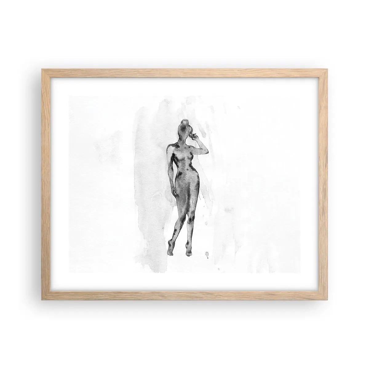 Poster in light oak frame - Study of Ideal of Feminity - 50x40 cm