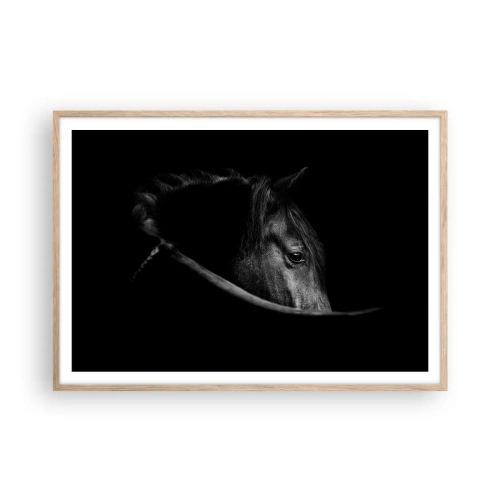 Poster in light oak frame - Black Prince - 100x70 cm