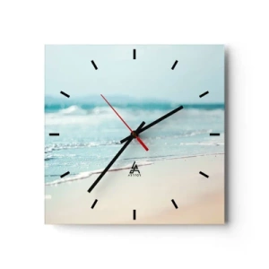 Wall clock - Clock on glass - Warmth and Breeze - 40x40 cm