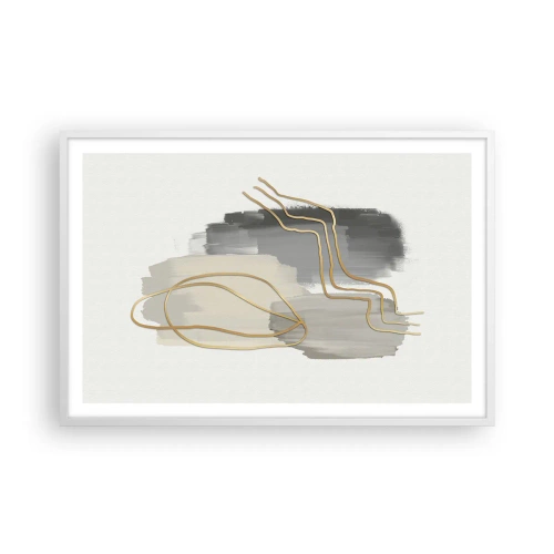 Poster in white frmae - Persistance and Movement - 91x61 cm