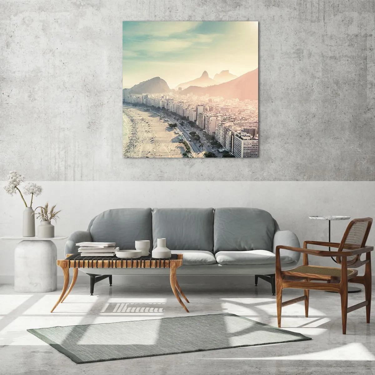 Glass picture - Eternal Holiday in Rio - 50x50 cm