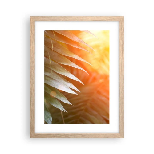 Poster in light oak frame - Morning in the Jungle - 30x40 cm