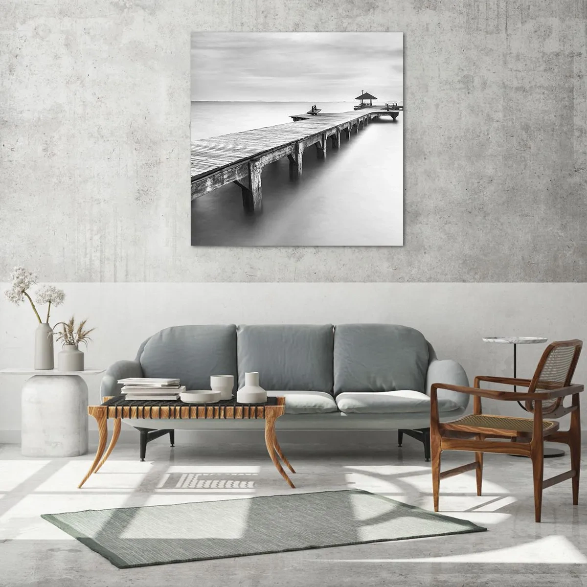 Glass picture - Into the Distance - 60x60 cm