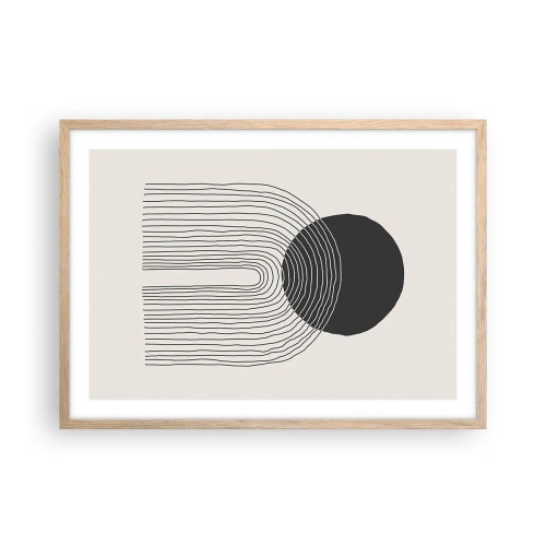 Poster in light oak frame - Trembling and Certainty - 70x50 cm