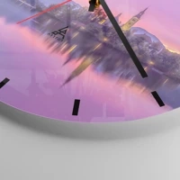 Clock face with lines