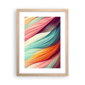 Poster in light oak frame - Rainbow Knot - 30x40 cm