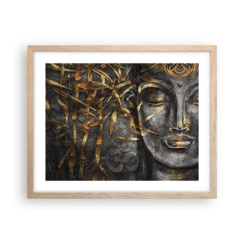 Poster in light oak frame - Feel the Peace - 50x40 cm