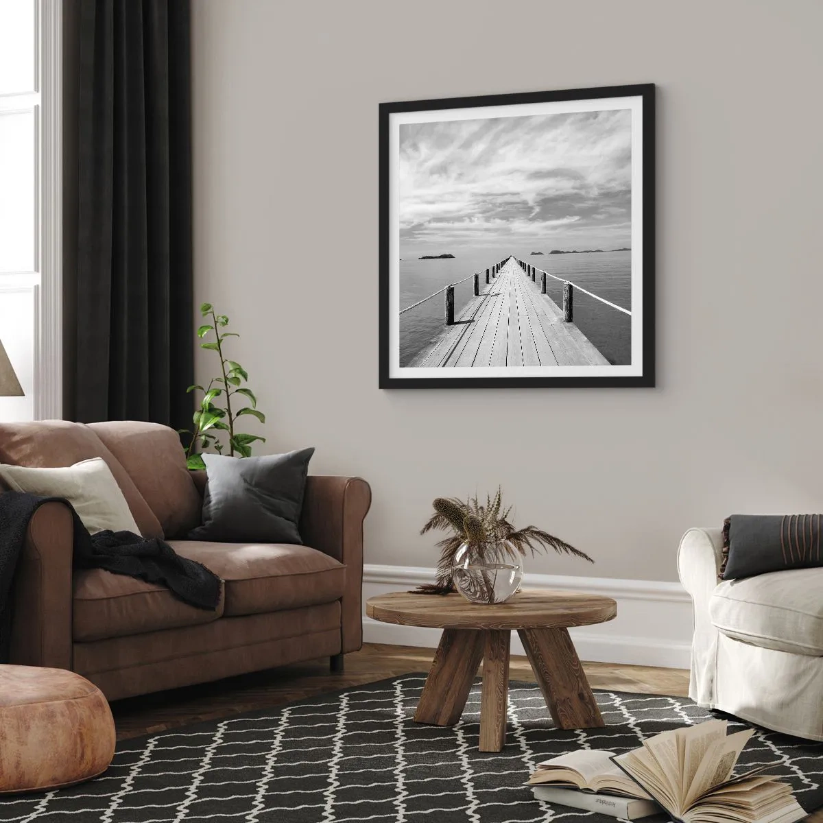 Poster in black frame - Maybe a Trip… - 60x60 cm