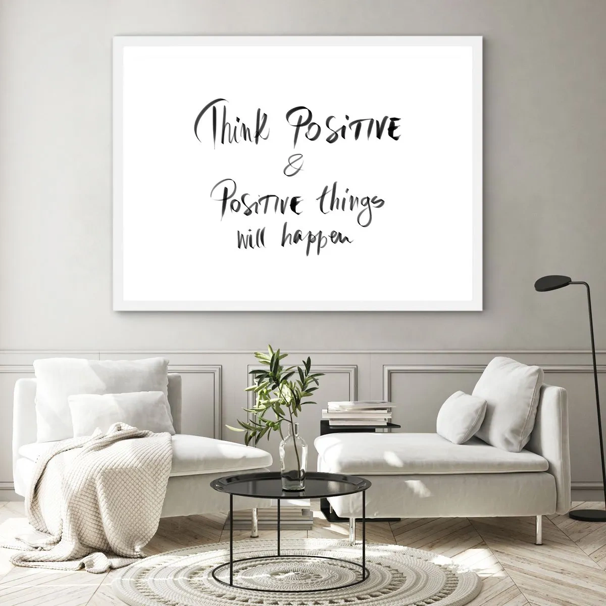 Poster in white frmae - How to Live? - 40x30 cm