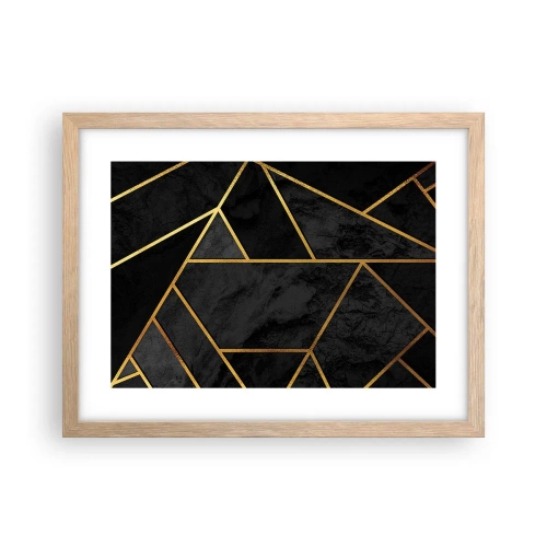 Poster in light oak frame - Darkness and Brighness - 40x30 cm
