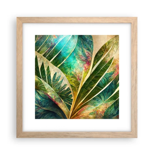 Poster in light oak frame - Colours of the Tropics - 30x30 cm