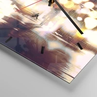 Clock face with lines