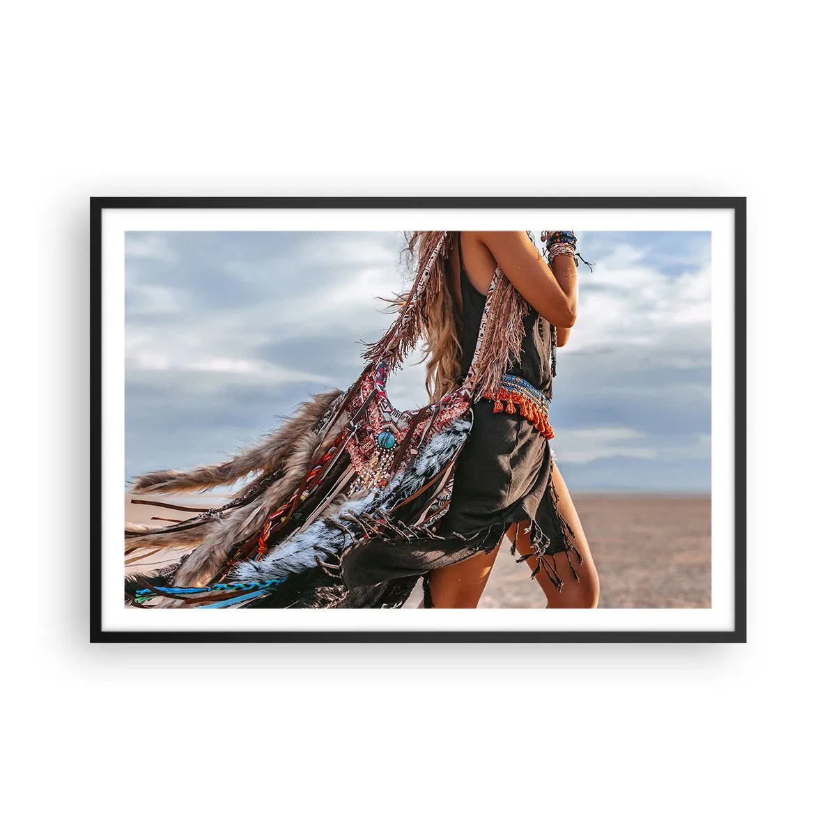 Poster in black frame - Shaman's Girl - 91x61 cm
