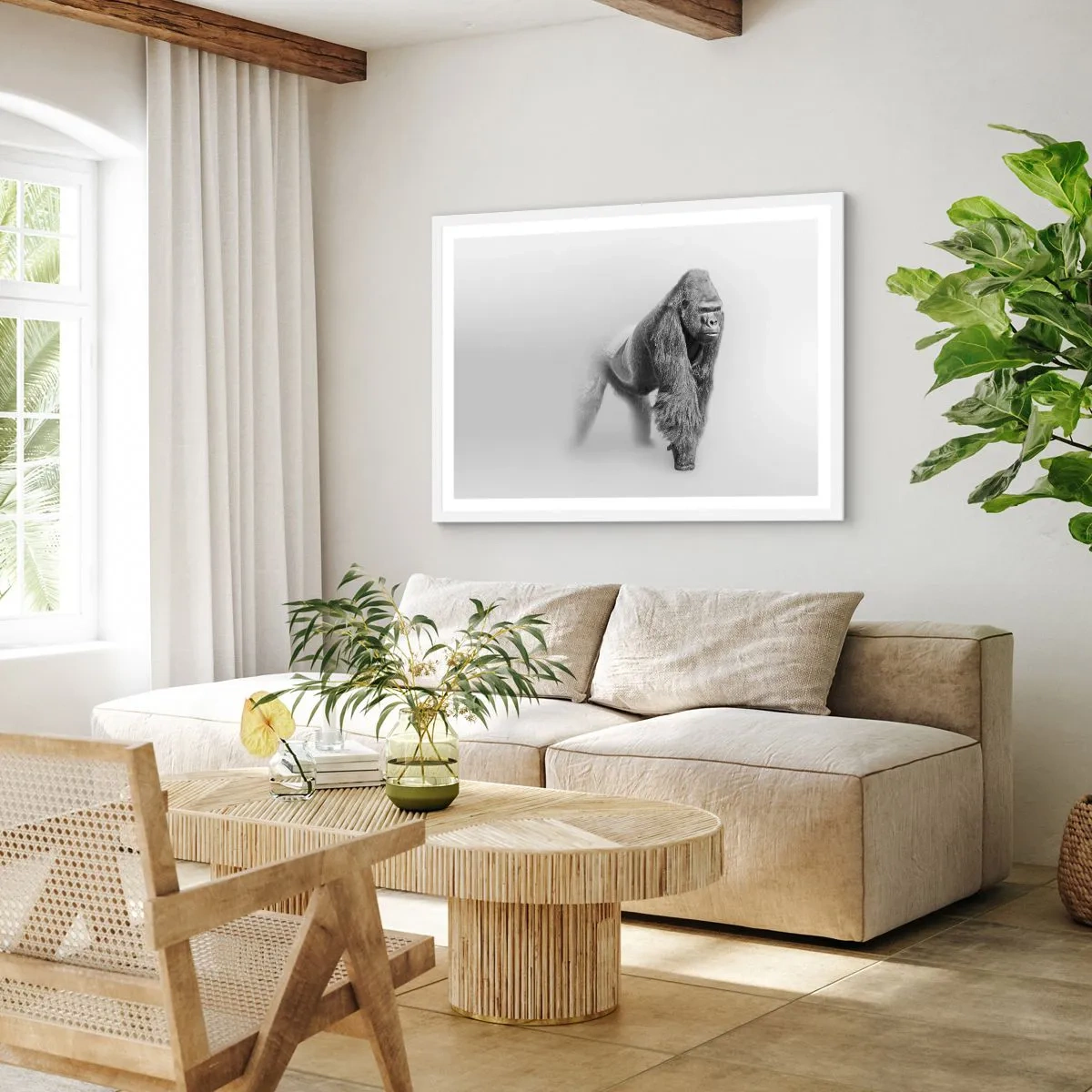 Poster in white frmae - Certain of Its Strength - 91x61 cm