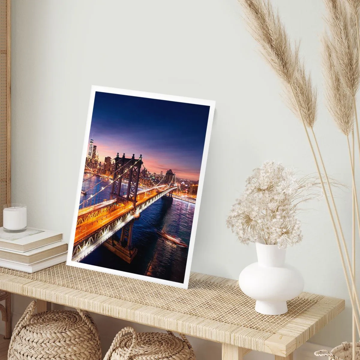 Poster - Down the Illuminated Bridge - 30x40 cm