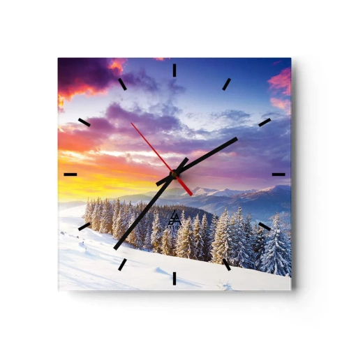 Wall clock - Clock on glass - In Plain Daylight - 40x40 cm
