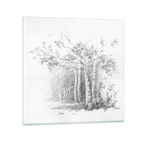 Glass picture - Holiday of Birch Forest - 30x30 cm