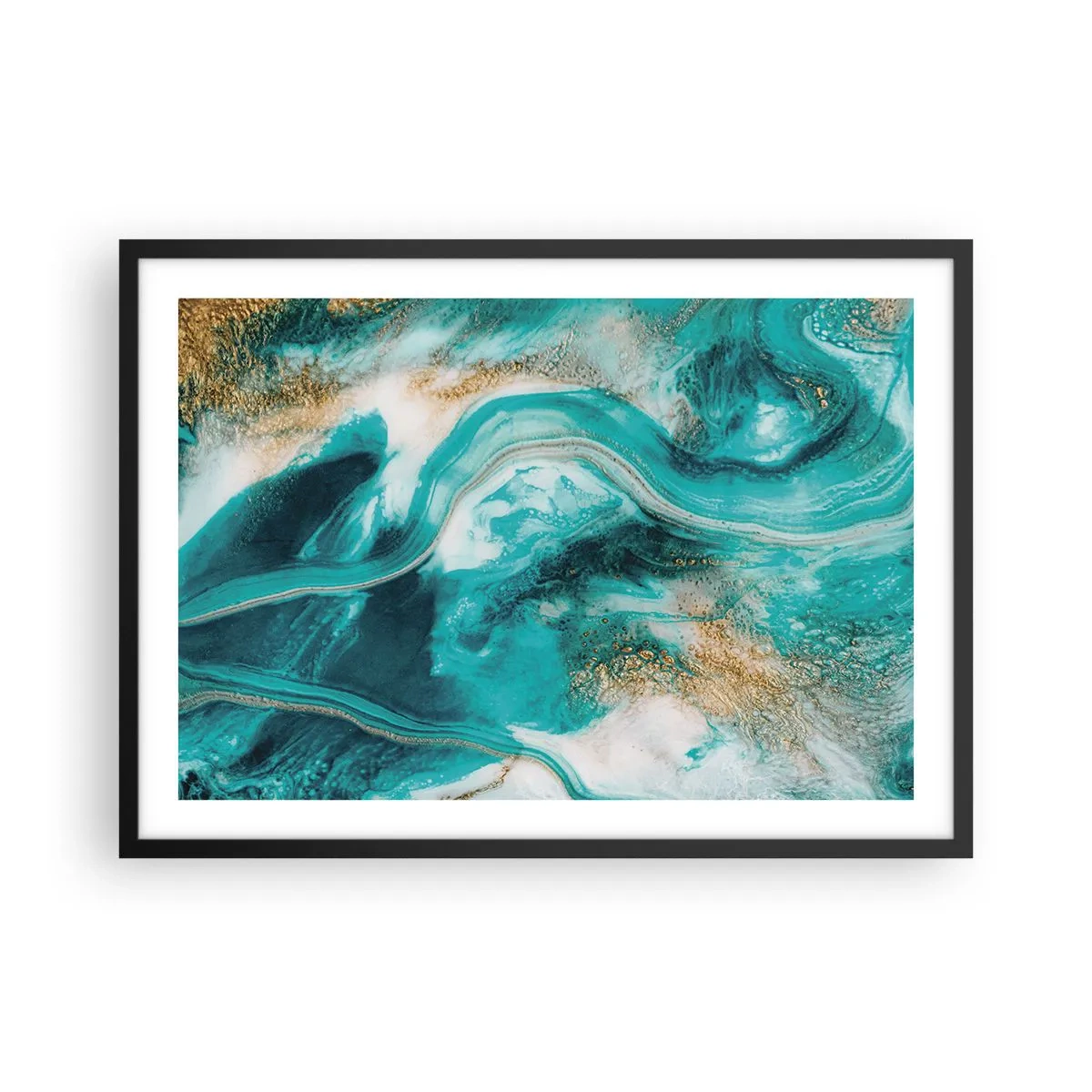 Poster in black frame - River of Gold - 70x50 cm