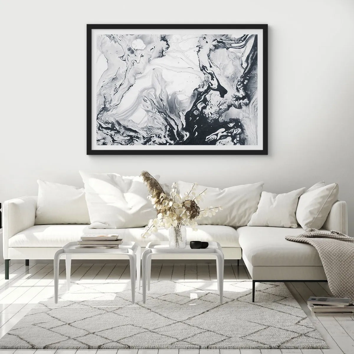 Poster in black frame - Earth's Interior - 100x70 cm