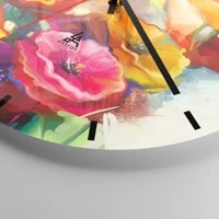 Clock face with lines