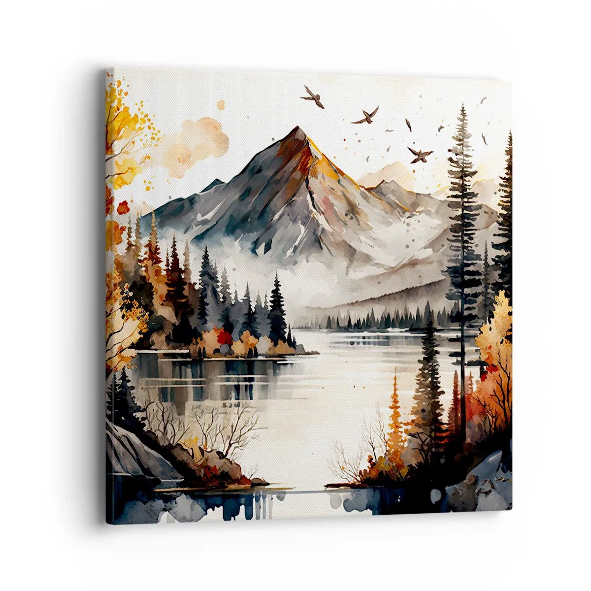 Canvas picture - Golden Autumn in the Mountains - 40x40 cm