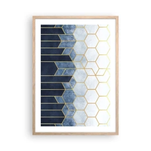 Poster in light oak frame - Composition in Syncopated Rhythm - 50x70 cm