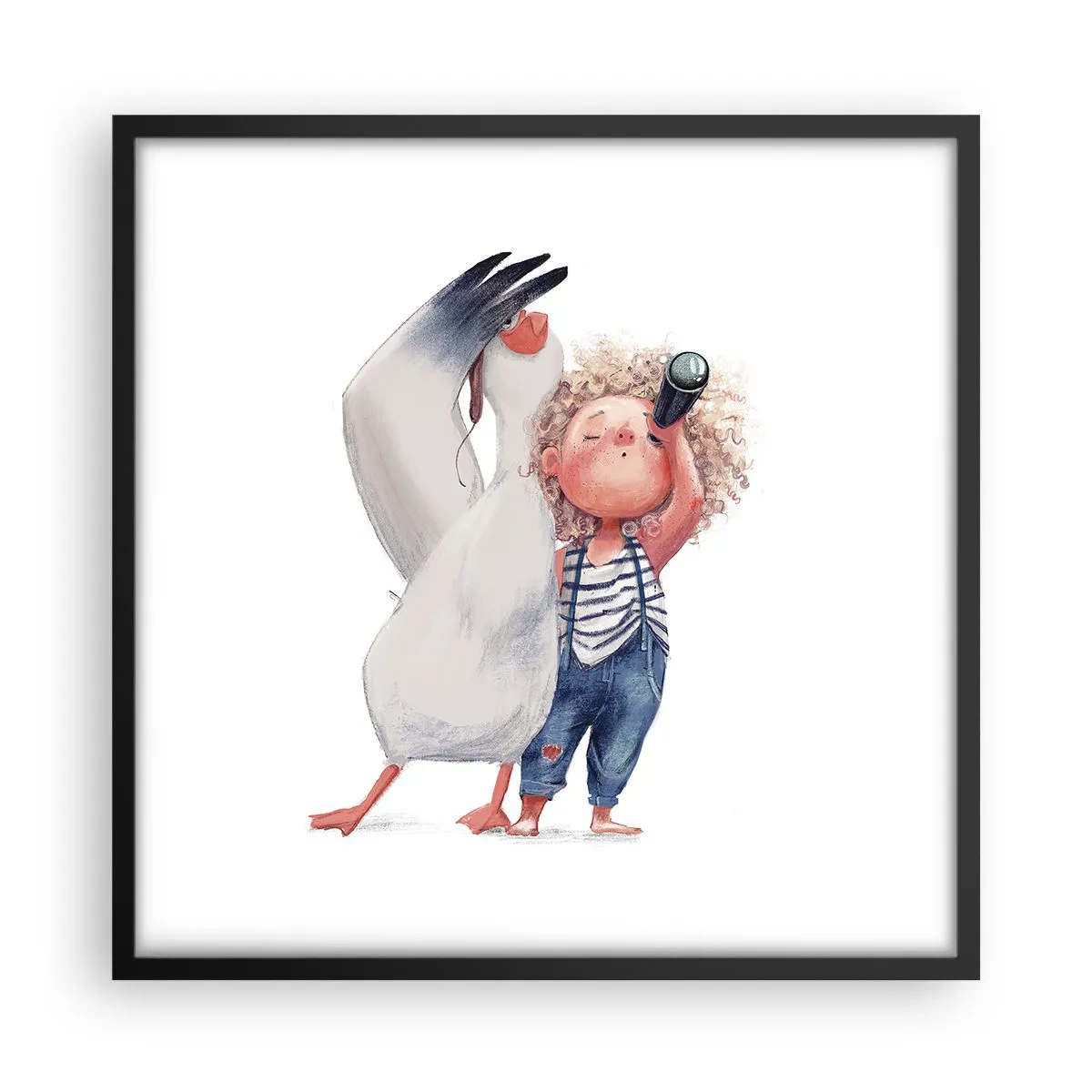 Poster in black frame - Plan of a Great Journey - 50x50 cm
