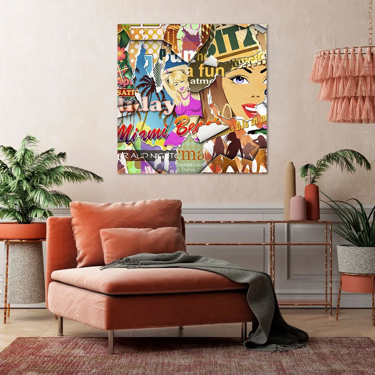 Canvas picture - Holiday Flashbacks - 40x40 cm