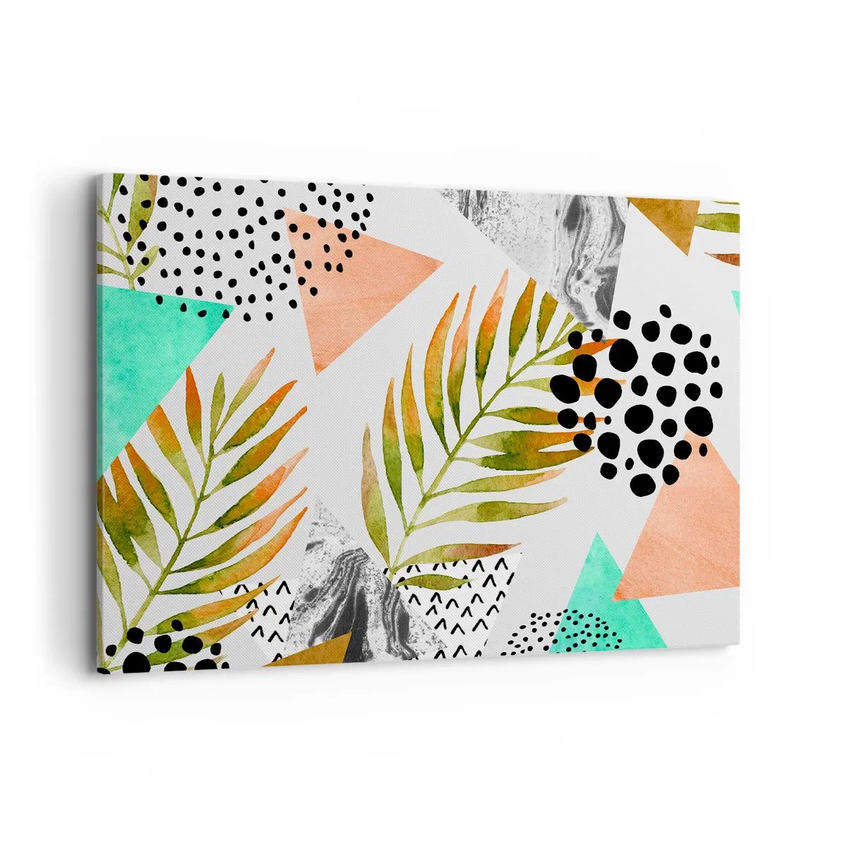 Canvas picture - Decorated with a Palm Leaf - 100x70 cm