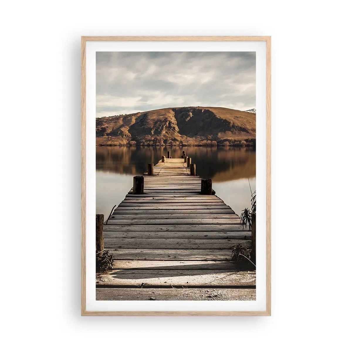 Poster in light oak frame - Landscape in Silence - 61x91 cm